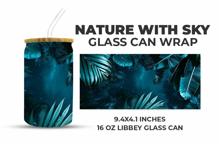 Nature With Sky Glass Can Wrap