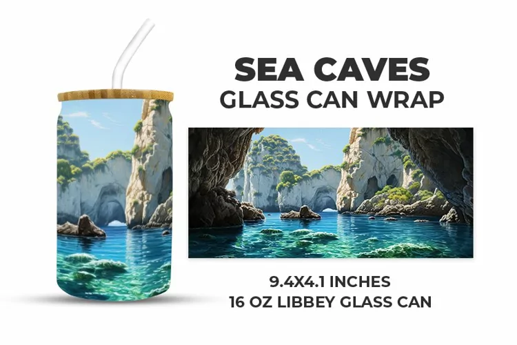 Sea Caves Glass Can Wrap