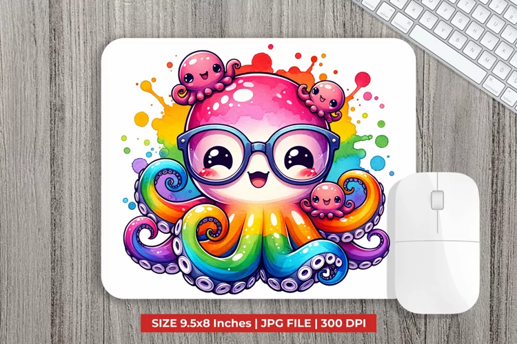 Octopus Mouse Pad Sublimation