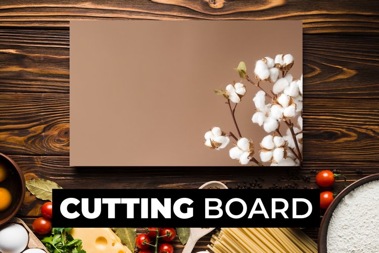 Cotton Flowers Cutting Board sublimation example image 1