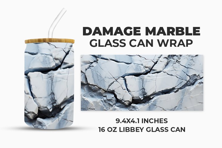 Damage Marble Glass Can Wrap example image 1