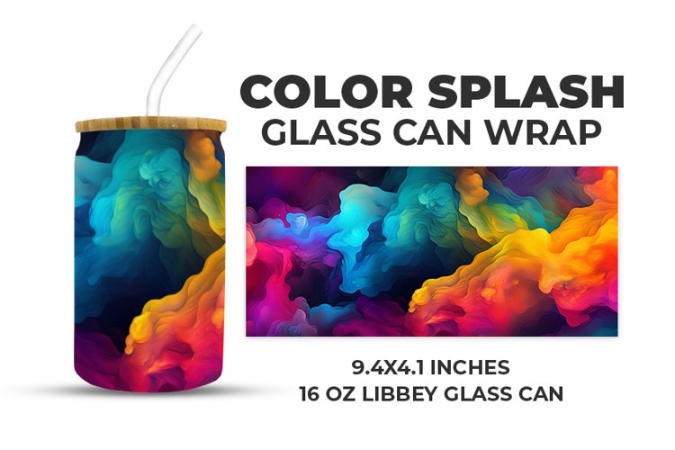 Color Splash Glass Can Wrap example image 1