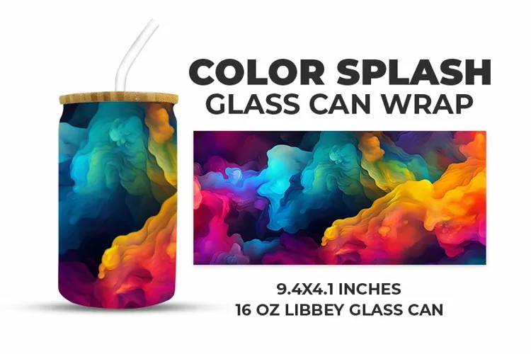 Color Splash Glass Can Wrap