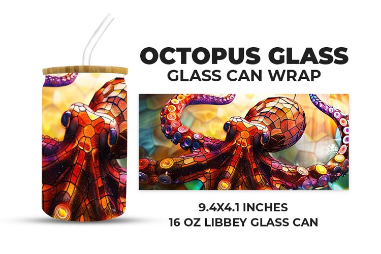 Octopus Glass Glass Can Wrap example image 1