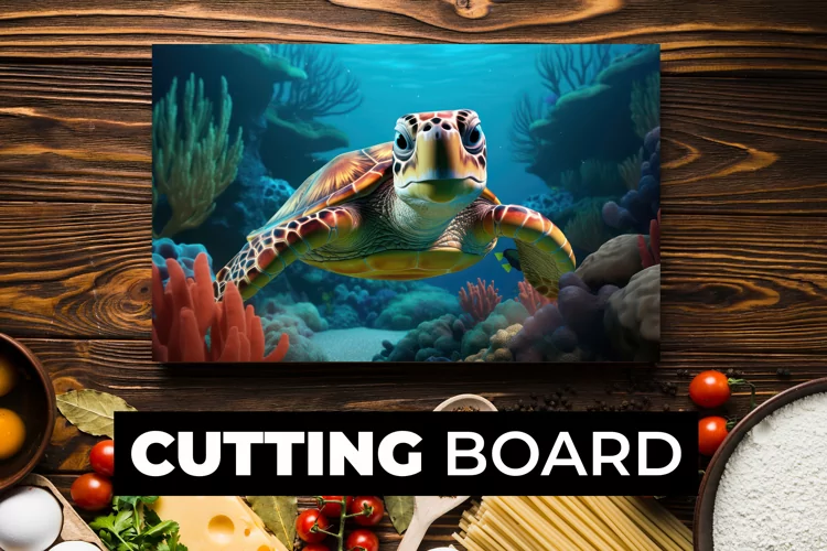Turtle Cutting Board Sublimation