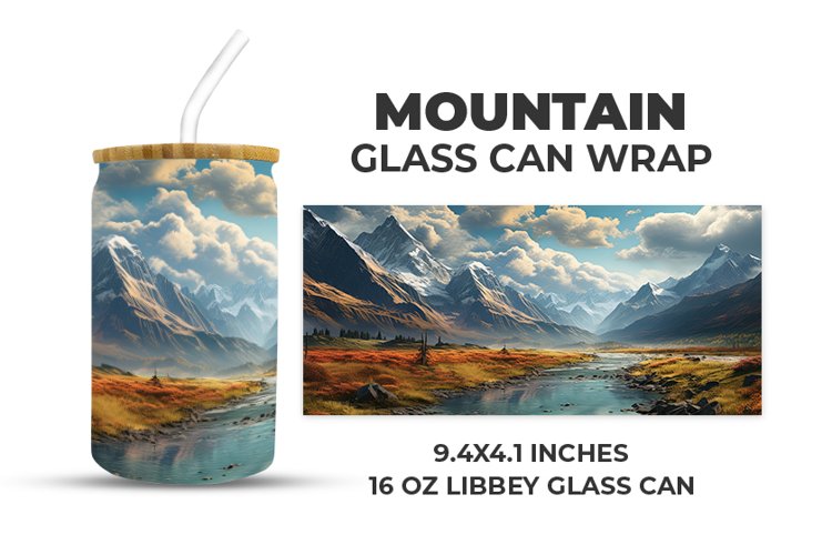 Mountain Glass Can Wrap example image 1
