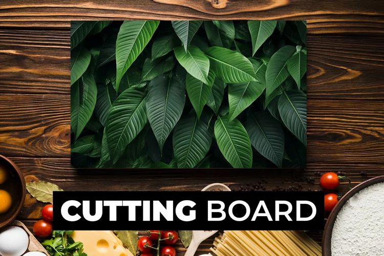 Green Leaves Cutting Board Sublimation