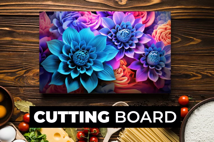 3D Floral Cutting Board Sublimation