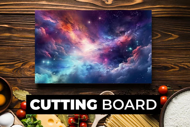 Colorful Galaxy Cutting Board sublimation