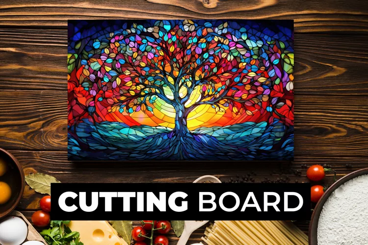 Colorful Tree Cutting Board Sublimation