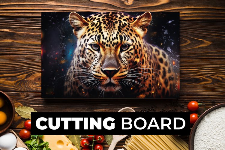 Leopard Cutting Board Sublimation example image 1