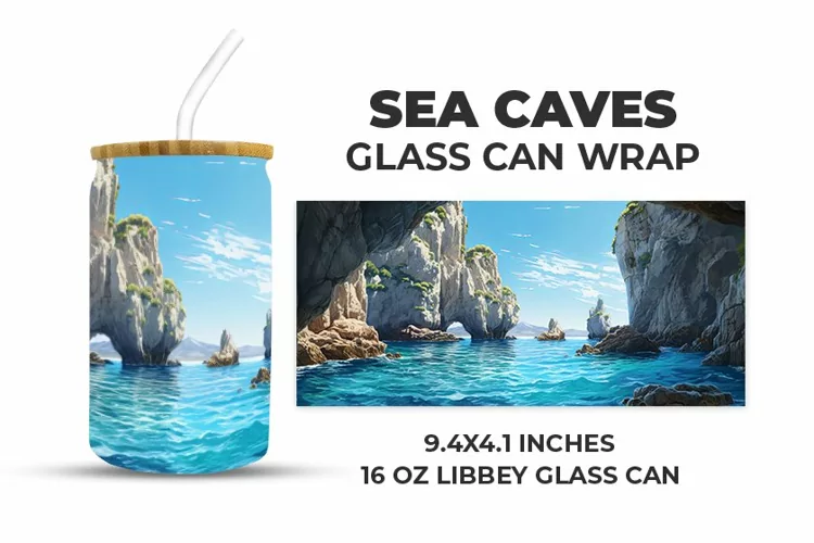 Sea Caves Glass Can Wrap
