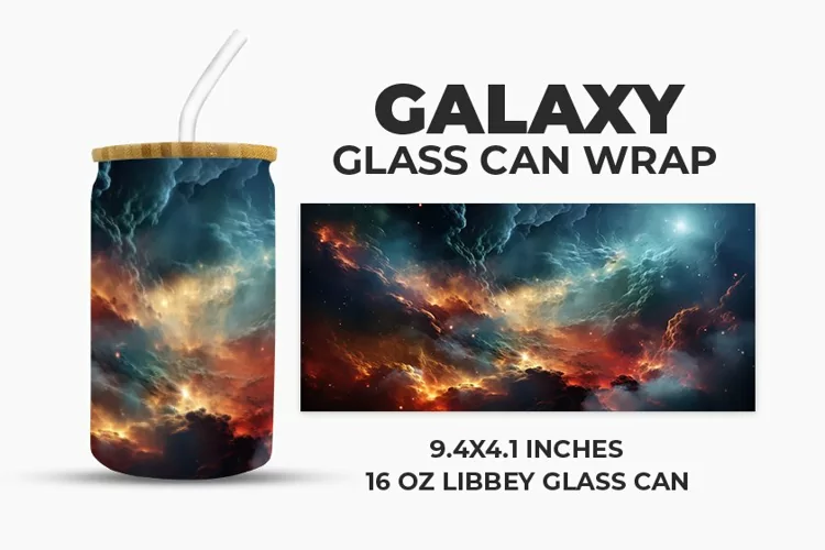 Galaxy Glass Can Wrap