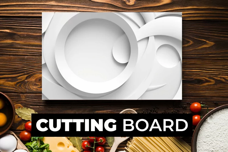 White Rounds Cutting Board sublimation