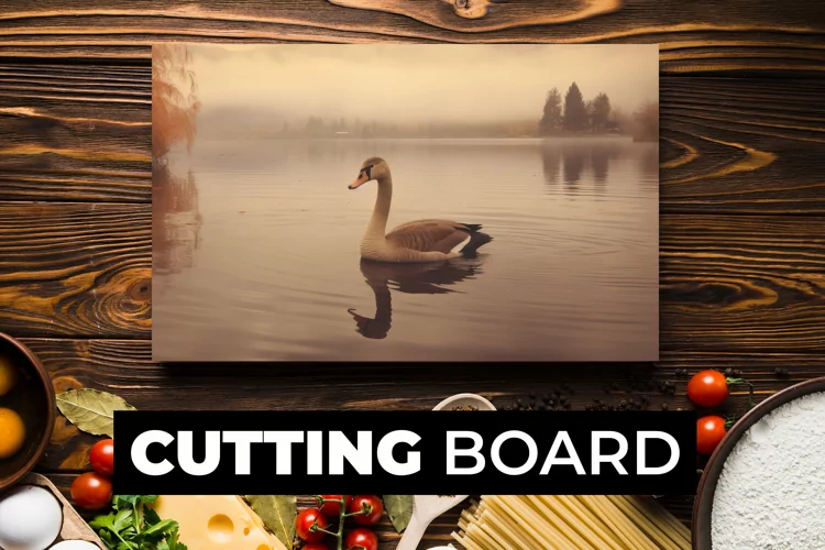 Swan Cutting Board sublimation