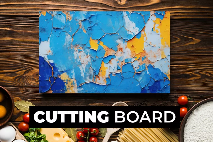 Multicolor Crack Wall Cutting Board sublimation