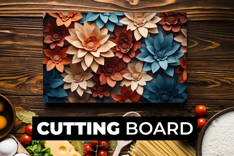 3D Flowers Cutting Board Sublimation