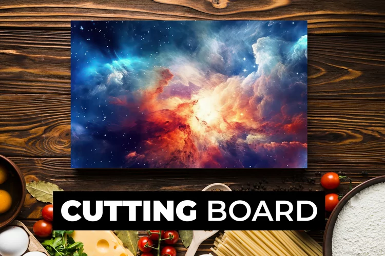 Colorful Galaxy Cutting Board sublimation
