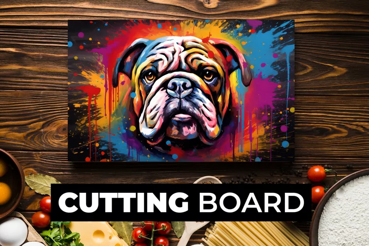 Colorful Dog Cutting Board Sublimation