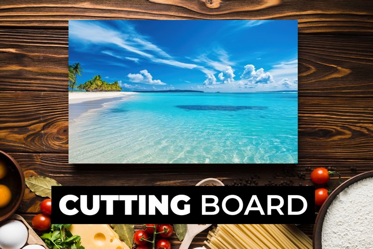 Beach Cutting Board sublimation example image 1