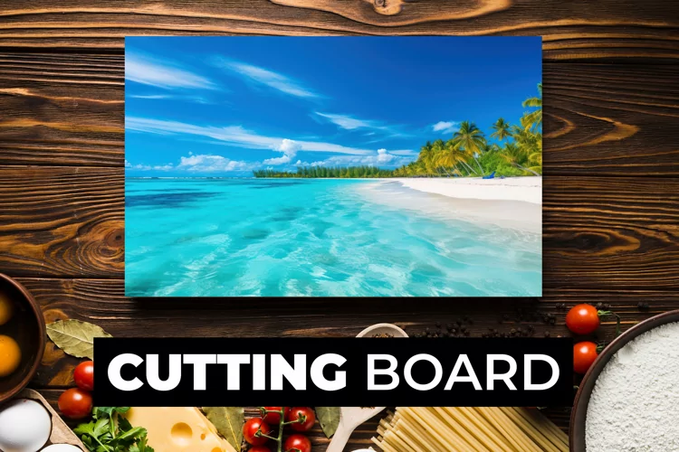 Beach Cutting Board sublimation