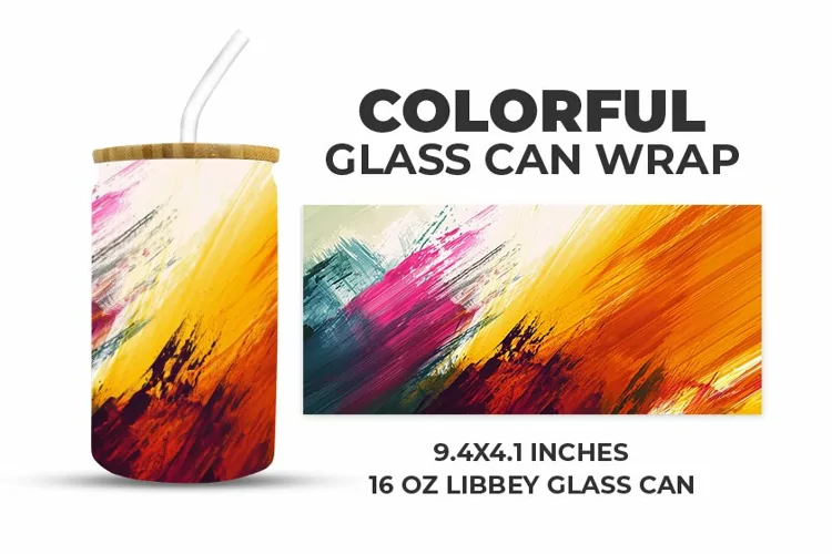 Colorful Glass Can Wrap