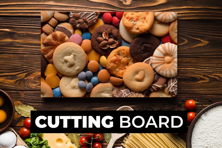 Cookies Cutting Board sublimation example image 1