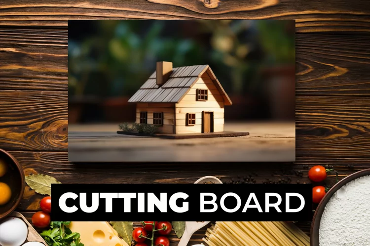 Small Wooden House Cutting Board Sublimation