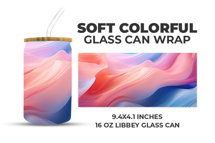 Soft Colorful Glass Can Wrap example image 1