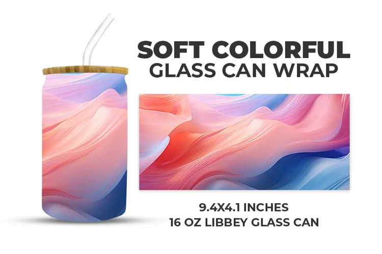 Soft Colorful Glass Can Wrap