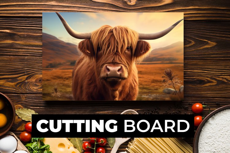 Cow Cutting Board Sublimation