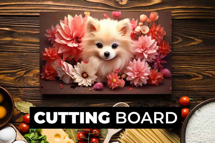 Cute Dog Cutting Board Sublimation