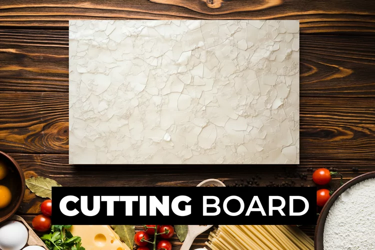 White Cracked Cutting Board sublimation