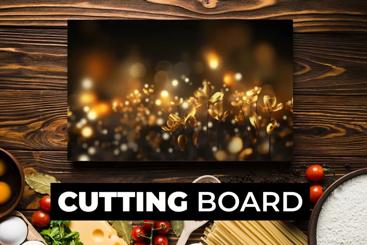 Golden Floral Cutting Board sublimation