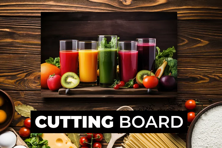 Mix Fruit Juices Cutting Board sublimation