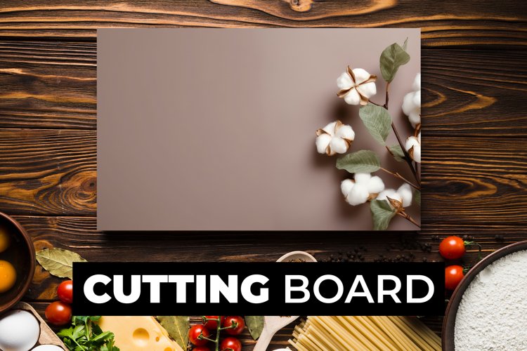 Cotton Flowers Cutting Board sublimation example image 1