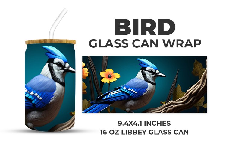 Bird Glass Can Wrap example image 1