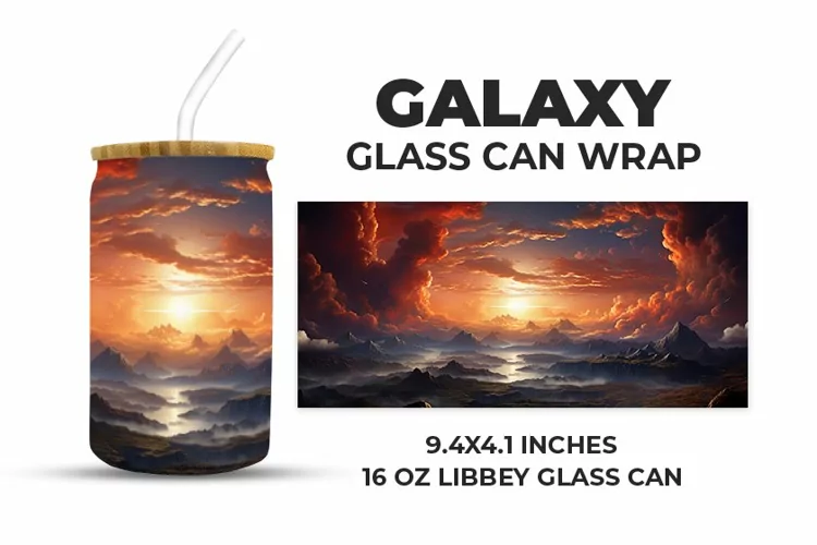 Galaxy Glass Can Wrap