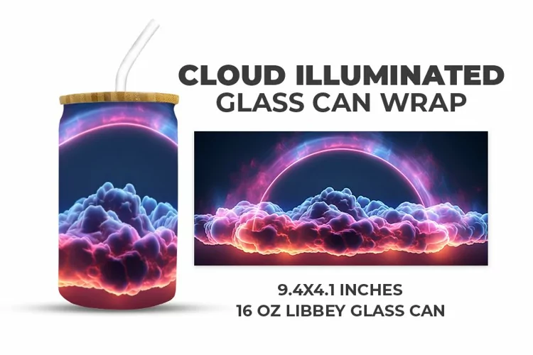 Cloud Illuminated Glass Can Wrap