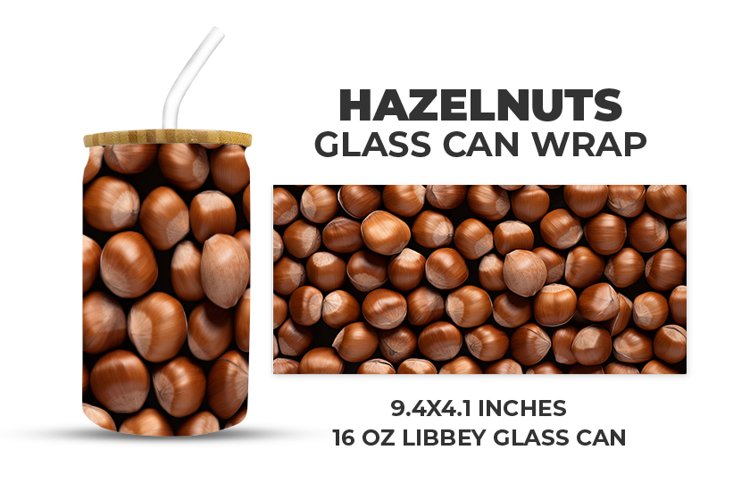 Hazelnuts Glass Can Wrap example image 1