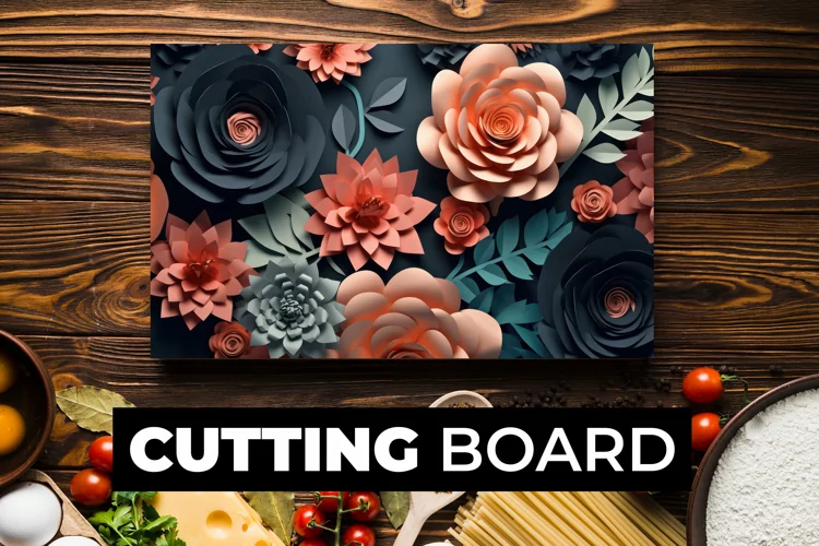 3D Flowers Cutting Board sublimation