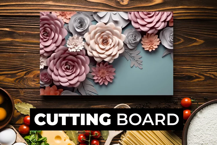 3D Flowers Cutting Board sublimation