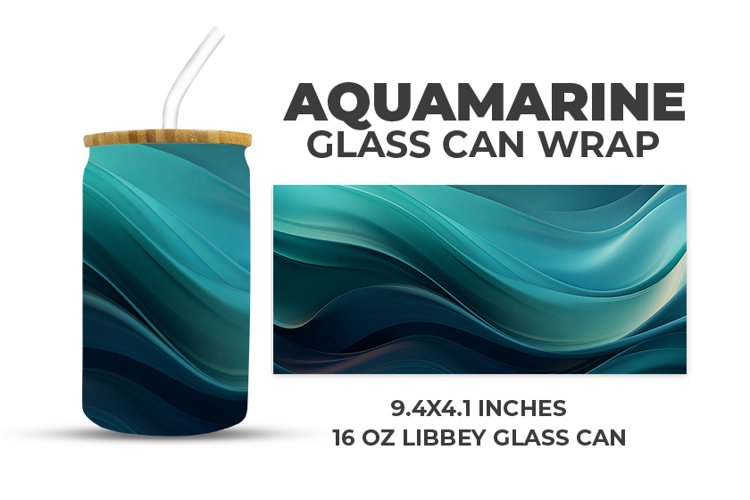 Aquamarine Glass Can Wrap example image 1