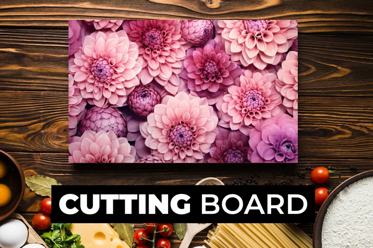 Flowers Cutting Board Sublimation