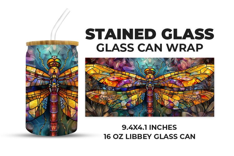 Flydragon Stained Glass Glass Can Wrap example image 1