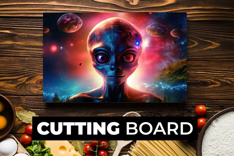 Alien Cutting Board Sublimation