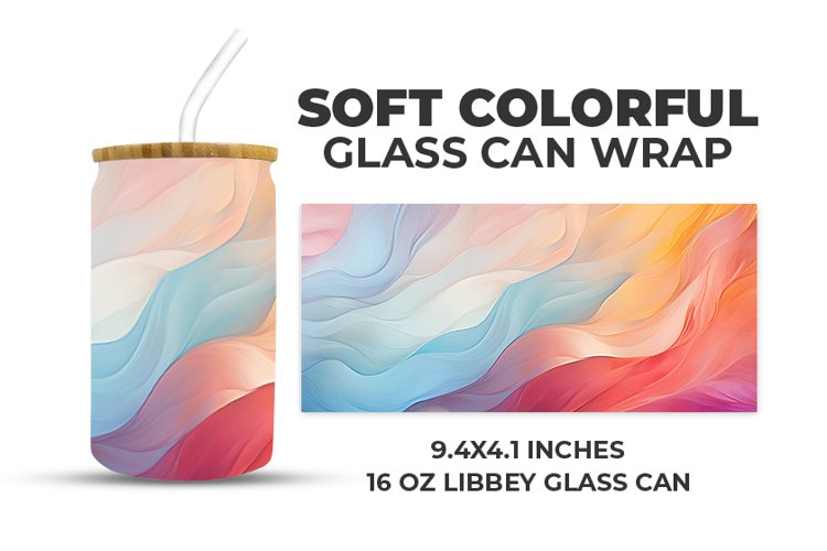 Soft Colorful Glass Can Wrap example image 1