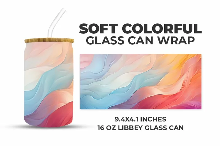 Soft Colorful Glass Can Wrap