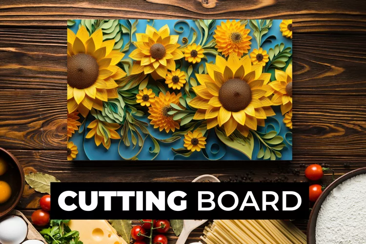 Sunflowers Cutting Board Sublimation