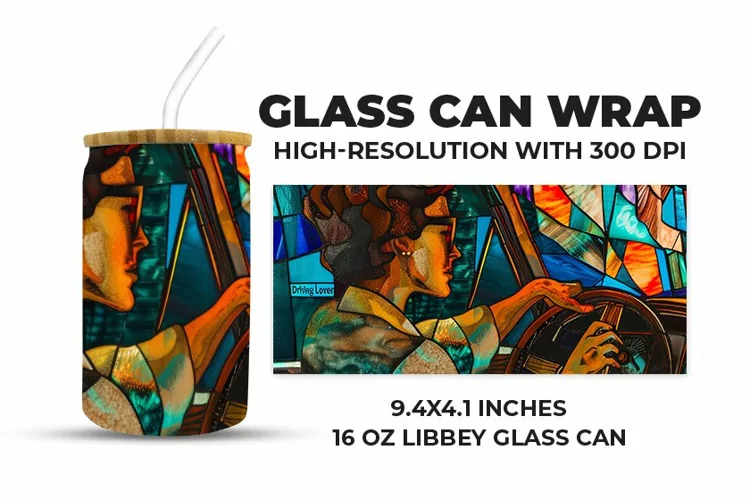 Driving Lover Glass Can Wrap